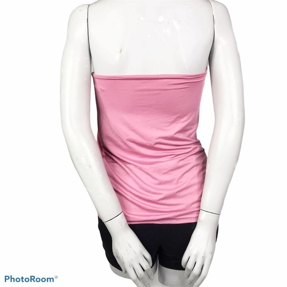 Superdown pink asymmetric strapless top - Picture 2 of 6